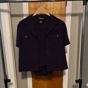 Sag Harbor Purple Pantsuit Chic Ensemble